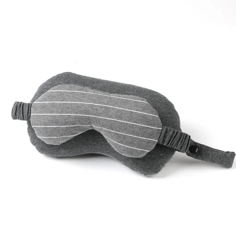 Masque pour les yeux et coussin de cou portable 2-en-1 pour le voyage