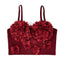 French mesh see through fishbone corset with chest cushion three-dimensional flower shaped outerwear beautiful back - Korvel