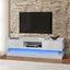 51.18inch WHITE morden TV Stand with LED Lights high glossy front TV Cabinet color:WHITE - Korvel