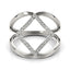 14k White Gold Interlaced Design Diamond Engagement Ring