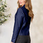 Veste zippée classique à col pour femmes pour une élégance au quotidien