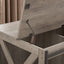 Farmhouse Dog Cage Crate Furniture with Sliding Barn Door, Farmhouse Wooden Dog Kennel End Table with Flip-top Plate Dog House - Korvel