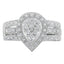 Anillo de Diamante en Corte Redondo de Oro Blanco de 10K - Talla 6-1/2