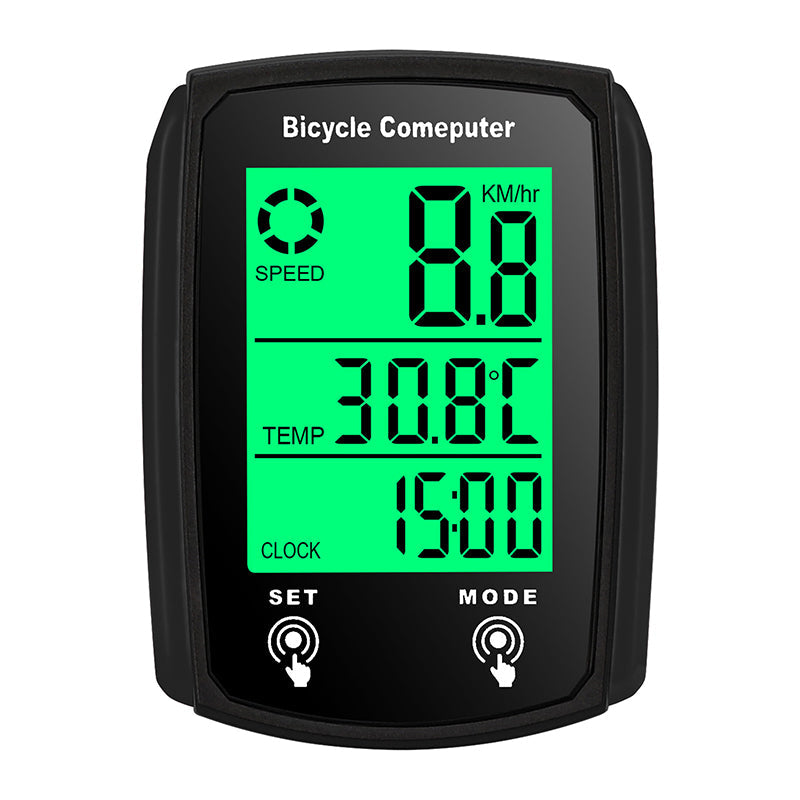 Ordinateur de vélo numérique LCD câblé - Compteur de vitesse et odomètre