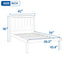 Elegant Twin Platform Bed Frame with Headboard - White