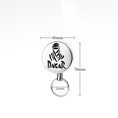Outdoor equipment high elasticity telescopic steel wire rope keychain anti loss and anti-theft telescopic keychain - Korvel
