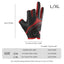 Outdoor sports autumn and winter anti slip breathable dew three finger wear-resistant and anti cutting lure fishing gloves - Korvel