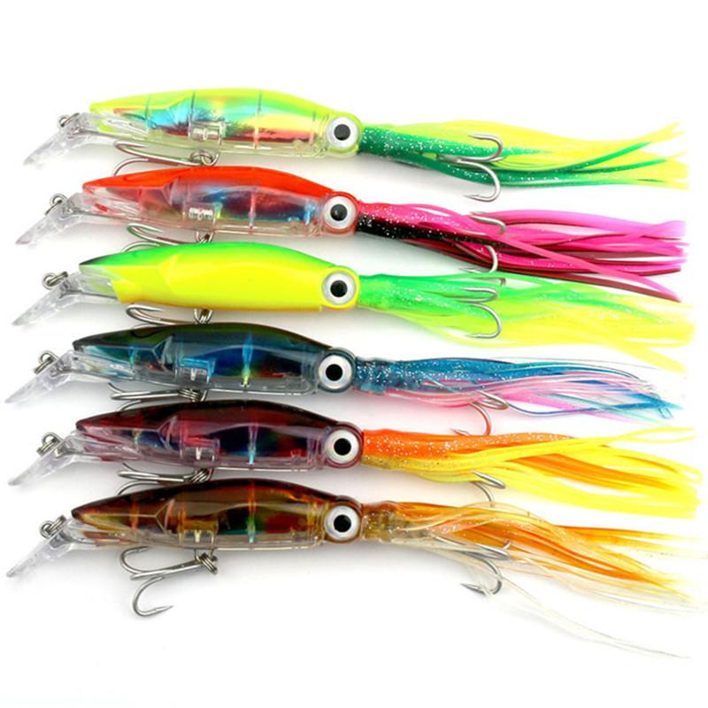 LEO Lifelike Big Octopus Squid Jig Fishing Lure 14cm/40g Hard Plastic Artificial Bait - Korvel