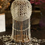 Handmade hollowed out headpiece performance pearl tassel hat - Korvel