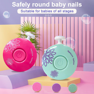ELERA New Baby Electric Nail Trimmer Kid Nail Polisher Tool Baby Care Kit Manicure Set Easy To Trim Nail Clippers For Newborn - Korvel