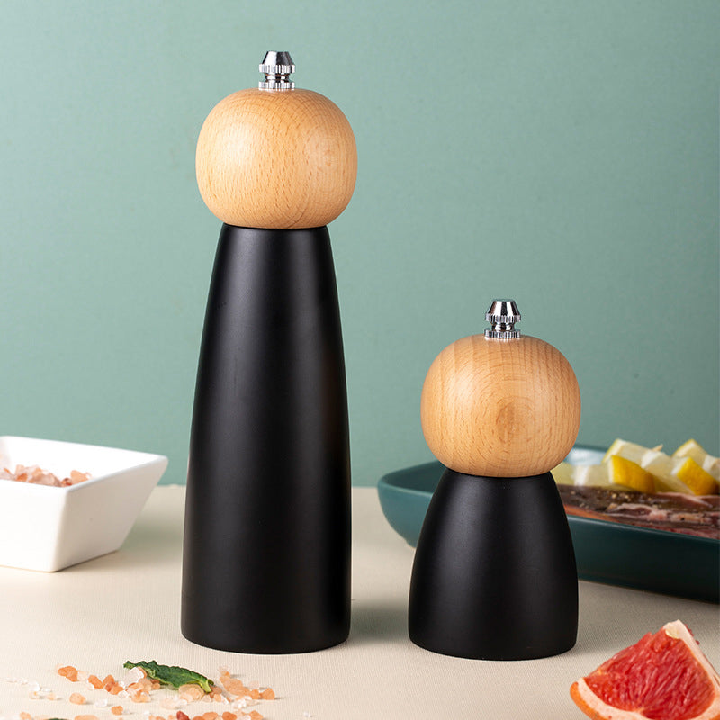 Kitchen Adjustable Coarseness Wood Pepper Grinder Mill Wooden Manual Sea Ceramic Grinding Mechanism Salt Mill - Korvel