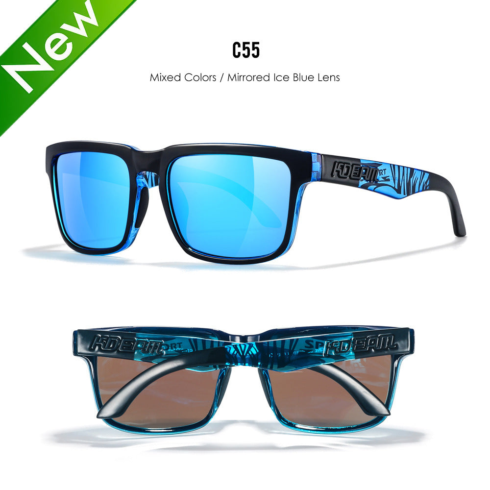 Classic polarized sunglasses for men and women ultra light driving glasses colorful real film sunglasses - Korvel