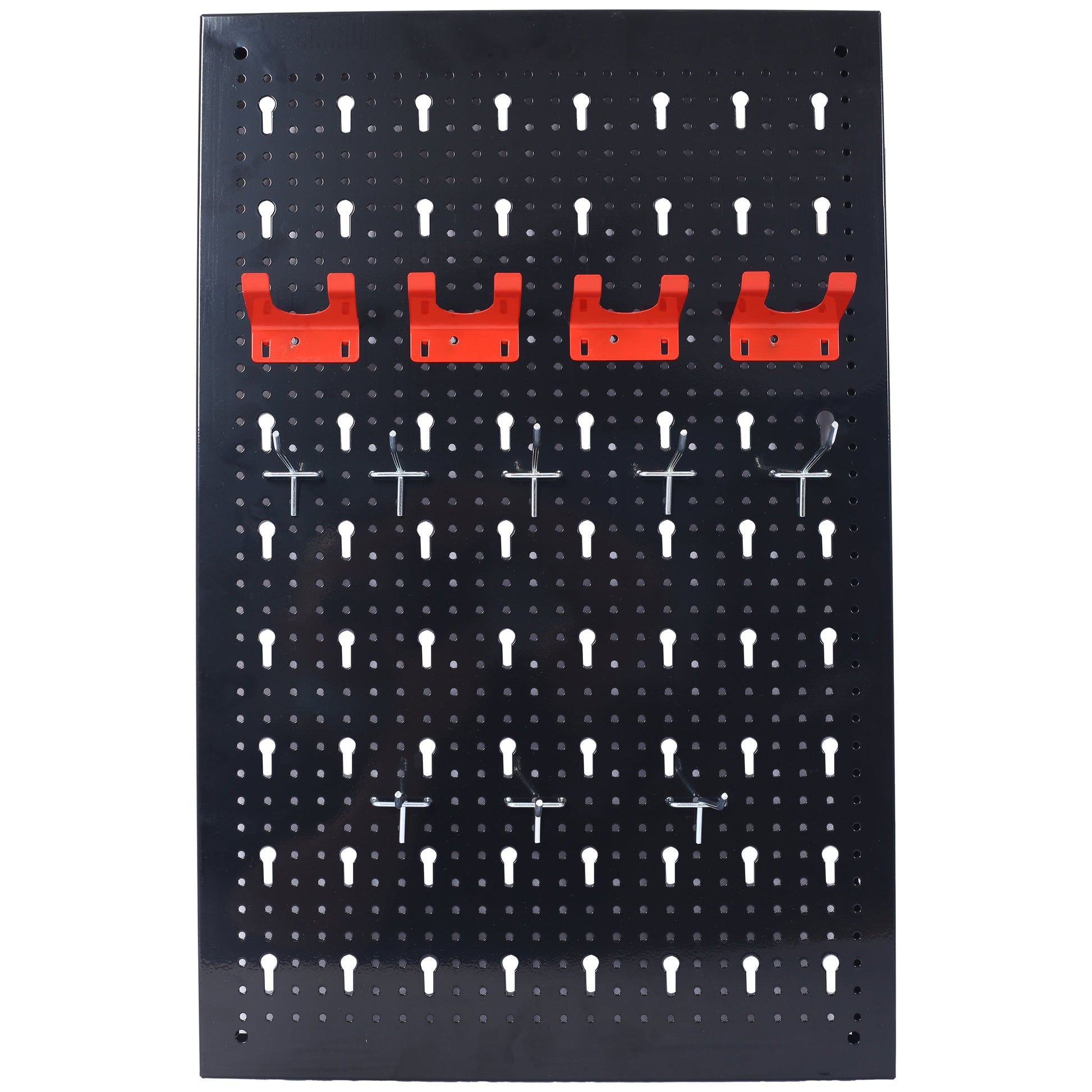 4-foot metal garage nail board tool rack with 3 nail board wall mounted tools for storing nail boards, black - Korvel