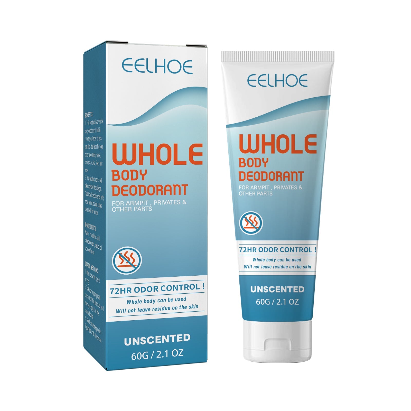 Whole Body Deodorant, Long Lasting Fragrance Clean Body Odor Body Odor Sweat Refreshing Fragrance Care Cream - Korvel