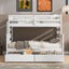 Wood Twin over Full Bunk Bed with 2 Drawers  White - Korvel
