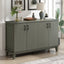 Buffet de rangement TREXM gris antique à 4 portes avec étagères réglables