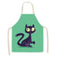 Cat Kitchen Aprons For Women Cotton Linen Bibs Household Cleaning Pinafore Home Cooking Apron kids kitchen barber - Korvel