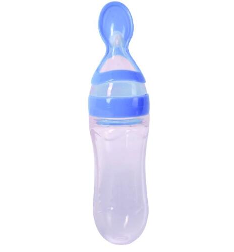 Newborn Baby Silicone Squeezing Feeding Bottle - Korvel