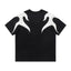 Color Block Applique Embroidery Flame Short Sleeve T-Shirt High Street Design Creative Abstract Casual Tee Men - Korvel