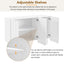 ON-TRANS Cream Style Shoe Cabinet with Adjustable Legs