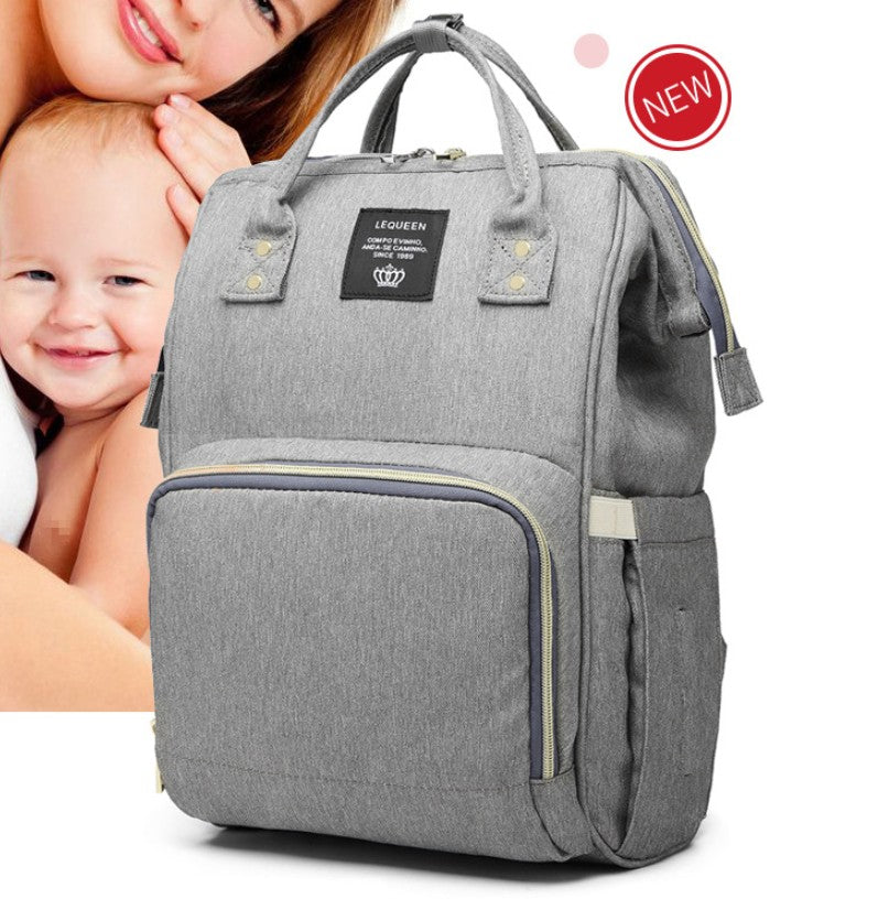 Bolsa de pañales de gran capacidad Lequeen - Mochila de viaje premium