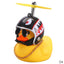 Car Duck with Helmet Broken Wind Small Yellow Duck Road Bike Motor Helmet Riding Cycling Car Accessories Decor Without Lights - Korvel