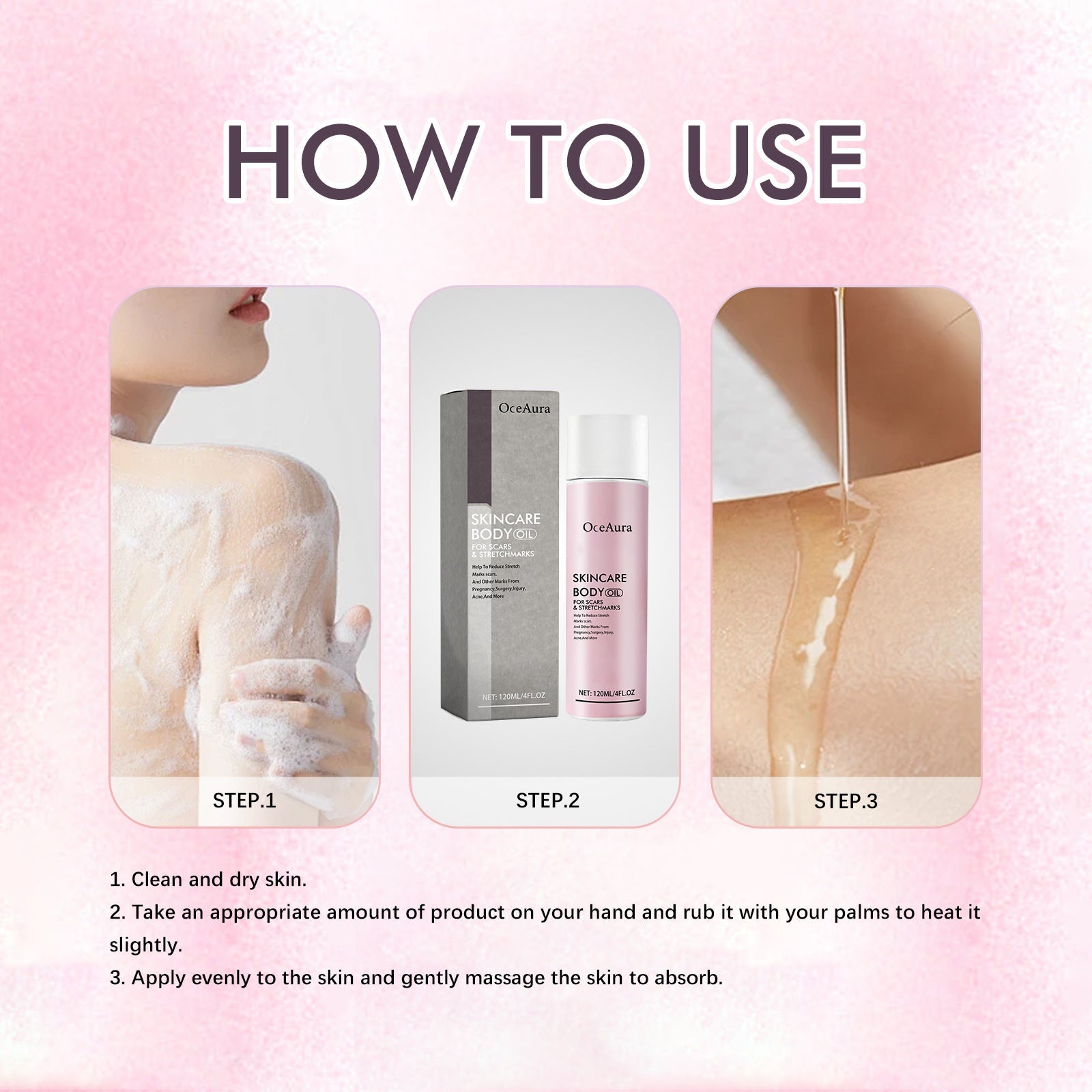 Skincare Body Oil, Fade Scars And Fine Lines Of Pregnancy Moisturize And Repair Delicate And Smooth Body Skin - Korvel