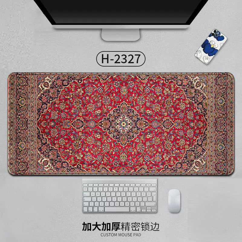 Large Persian Mouse Pad Office Carpet MousePad Natural Rubber Lockedge Anti Slip Desk Mat Laptop Office Game Accessories Pad - Korvel