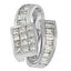 Collier Pendentif Double Boucle en Diamant en Or Blanc 14K