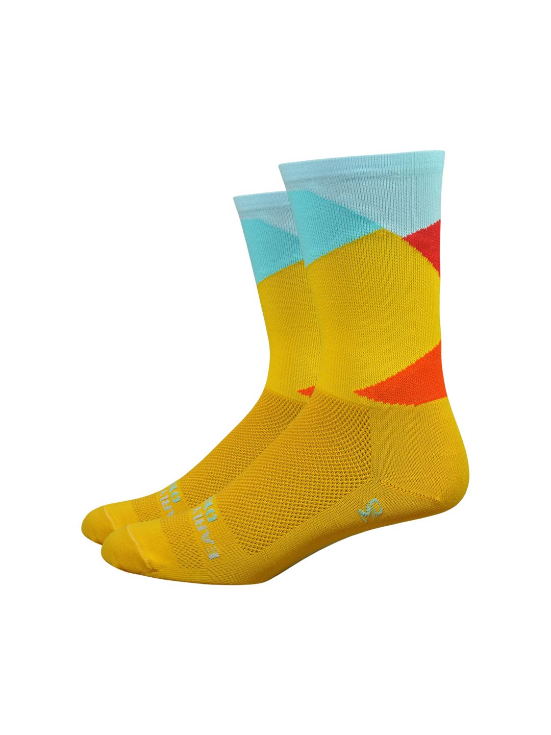 Chaussettes de sport DeFeet Ornot Intersection 6'' - Or vif
