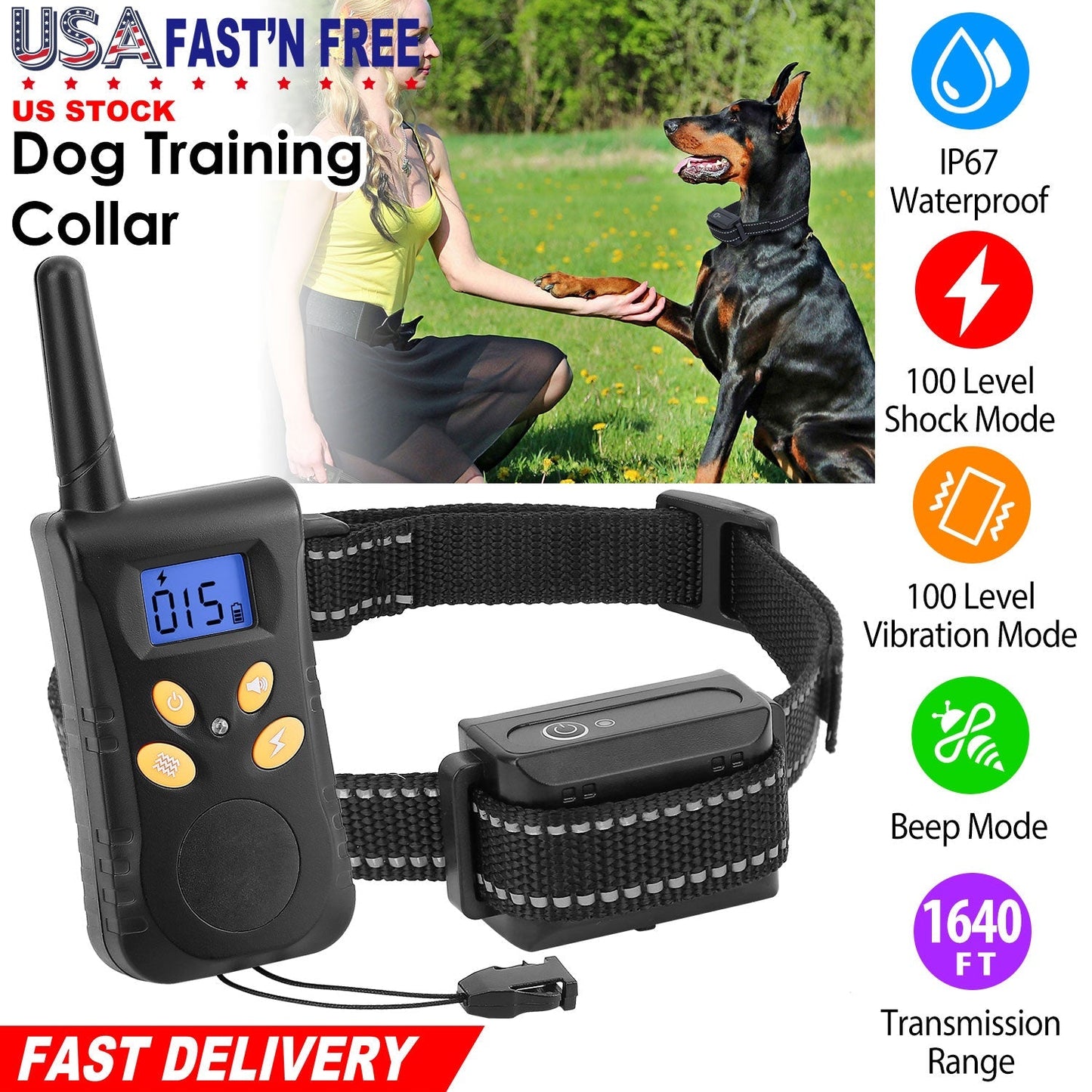 Gbruno Waterproof Dog Training Collar with Remote Control
