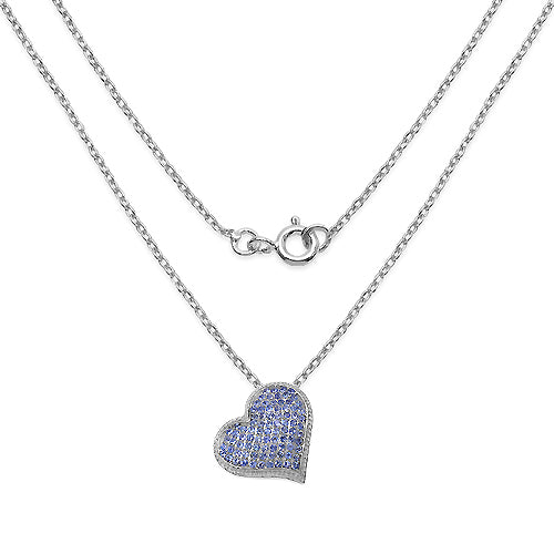 Pendentif en argent sterling de 2,98 carats en tanzanite véritable