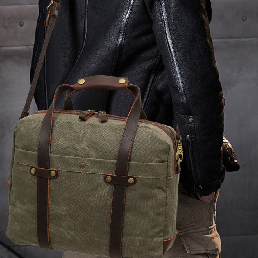 Maletín de Viaje Vintage para Hombre en Lona Encera
