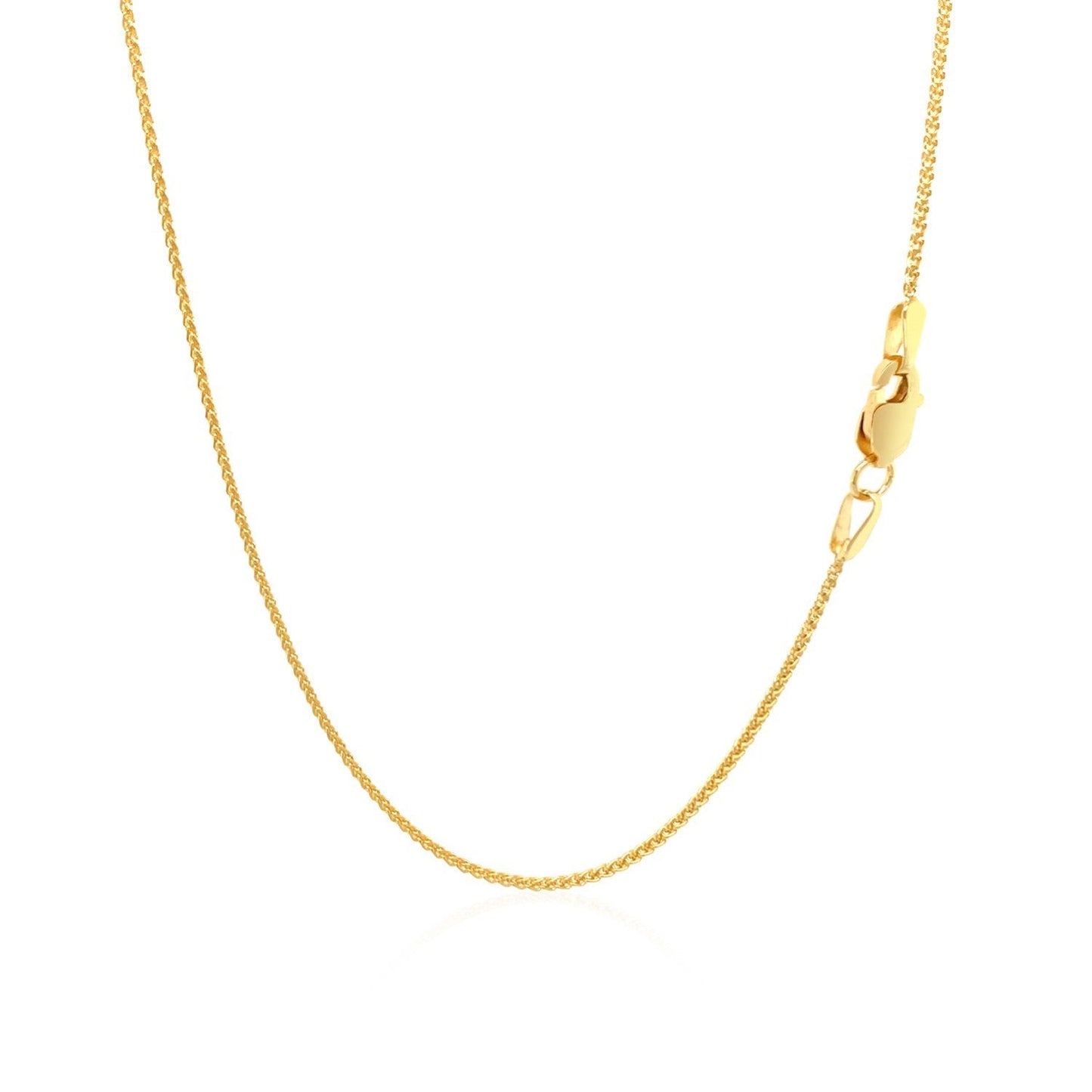 10k Yellow Gold Wheat Chain - 1.0mm Elegance