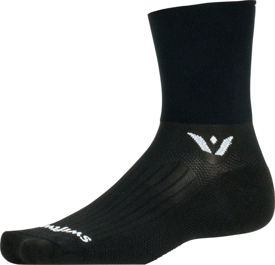 Chaussettes Swiftwick Aspire Quarter Crew - Noir Moyen