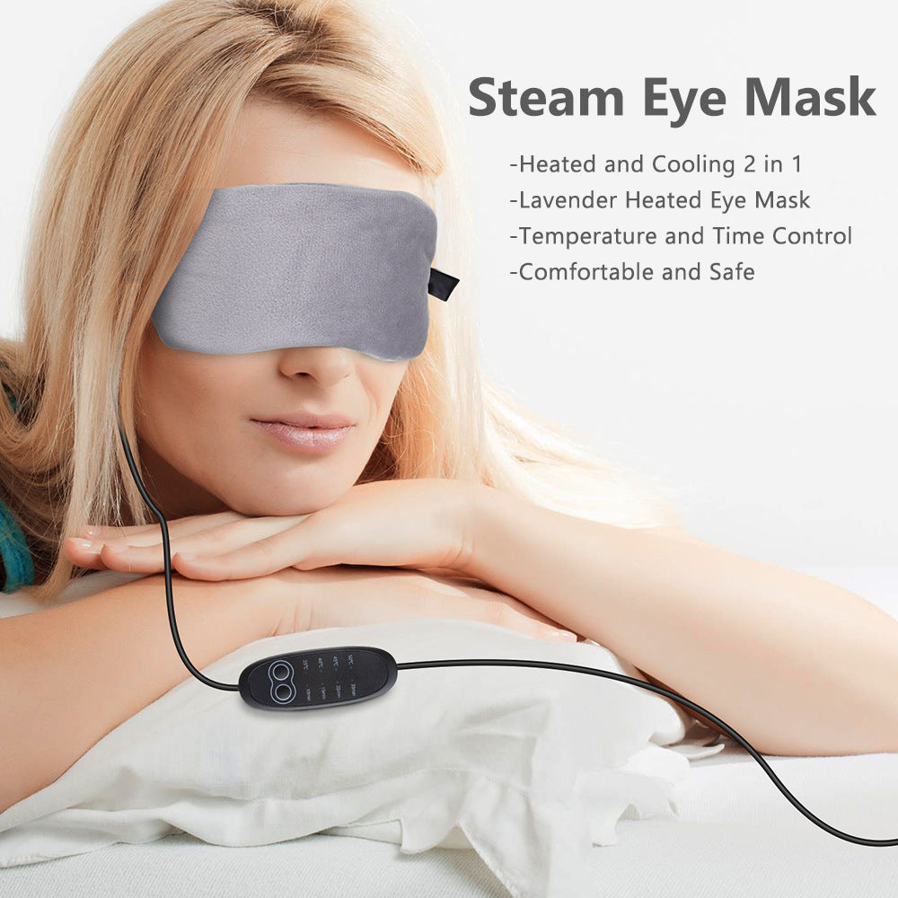 Lavender Steam Hot Compress Eye Mask USB Constant Temperature Cold And Hot Compress Shading Eye Mask - Korvel