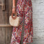 Printed Wide Leg Pants - Korvel