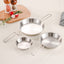 stainless steel folding handle frying pan outdoor flat bottomed frying pan mini frying pan portable frying pan camping equipment - Korvel