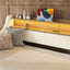 Twin Size Daybed with Trundle, Upholstered Daybed with Charging Station and LED Lights, White - Korvel