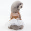 Vestido de Perro Elegante para Primavera/Verano en Tul Rayado