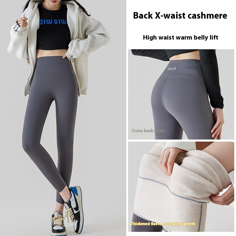 Leggings de Cachemira de Cintura Alta para Mujeres - Elegantes y Cálidos