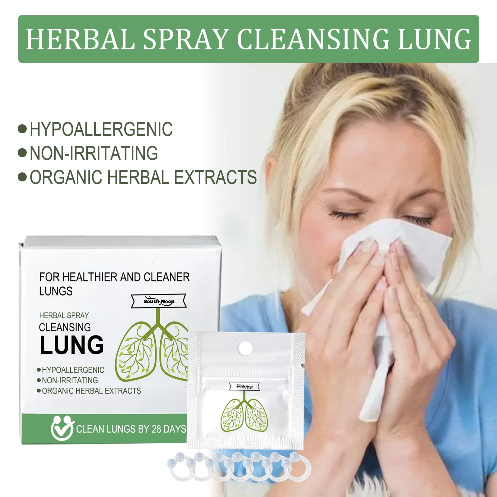 Herbal Spray Cleansing Lung, Nasal Clean Relief And Repair Nasal Discomfort Nasal Cleaning Body Care Nose Ring - Korvel