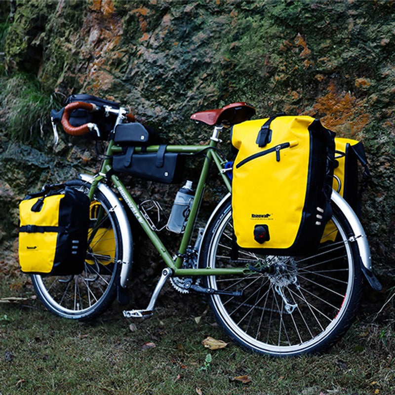 RhinowalkWaterproof Bike Bag 27L Travel Cycling Bag Basket Bicycle Rear Rack Tail Seat Trunk Bags bicycle bags & panniers - Korvel