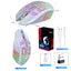 Lightweight hollow hole mouse, wireless rechargeable gaming light emitting computer, laptop, office mouse - Korvel