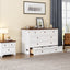 Solid Pine Murphy Bed Chest with Charging Station and Large Storage Drawer for Home Office or Small Room , Queen, White+Walnut - Korvel