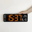 Large LED Wall Clock with Remote Control and Dual Alarms