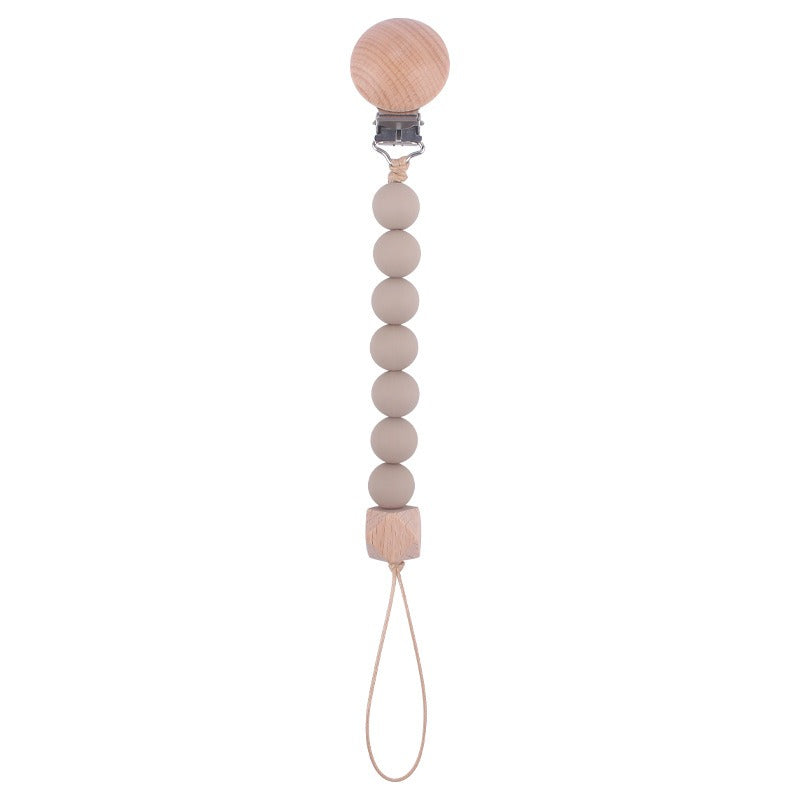 Infant and toddler products, beech wood pacifier clip, soothing wood octagonal pacifier, anti drop chain - Korvel