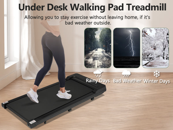8.10 Walking Pad Under Desk Treadmill - 2.5HP, 300LBS Capacity