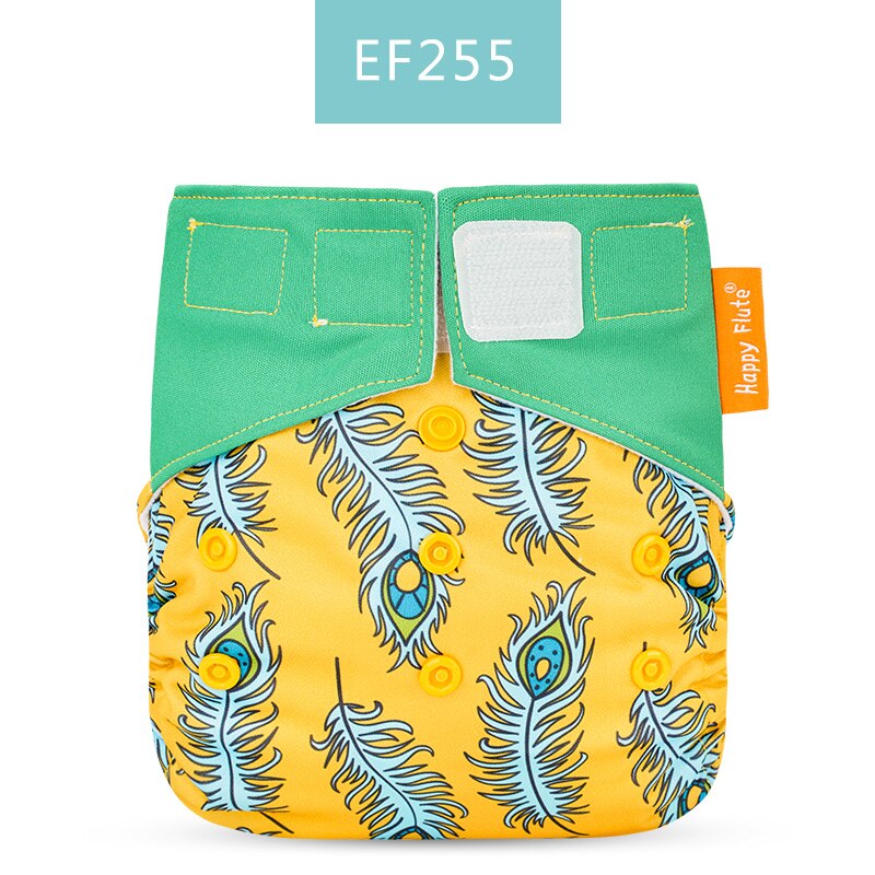 Happy Flute 1 pcs heavy wetter night AIO AI2 baby cloth diaper nappy one size fit all - Korvel