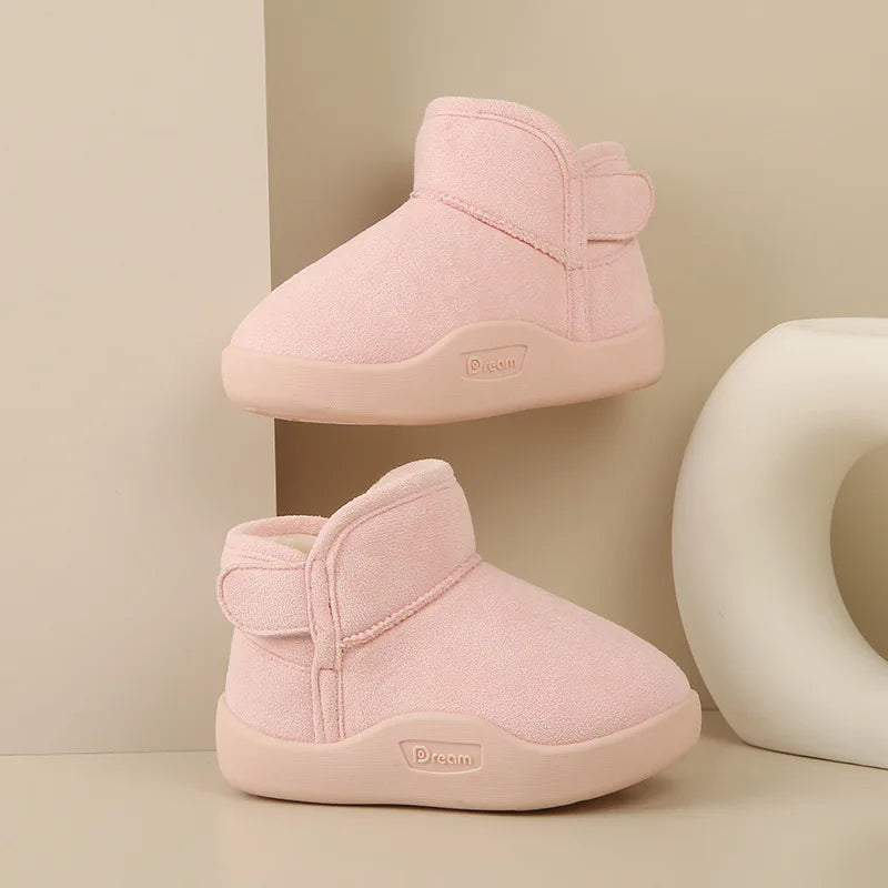 Winter Baby Girl Shoes Toddler Snow Boots Infant Plush Warm Kids Ankle Boots Boys Cotton Shoes - Korvel